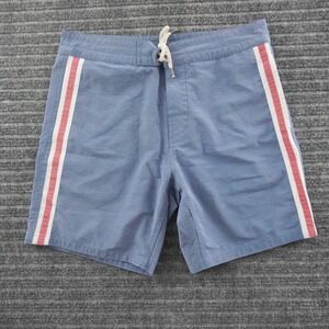 Faherty Board Shorts Mens 32 Blue Striped Recycled Stretch Swim Trunks